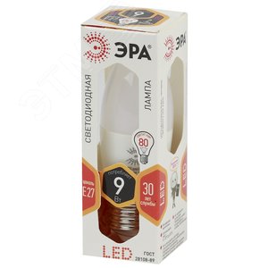 Лампа светодиодная LED 9 Вт 720Лм 2700К свеча теплый E27 170-265В LED B35-9W-827-E27 Standart - фото 3