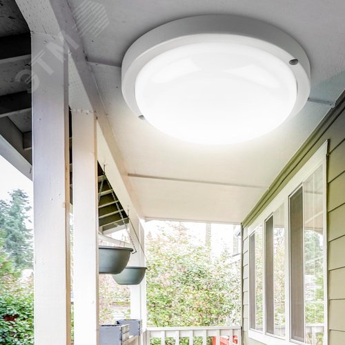 Светильник светодиодный SPB-201-1-65К-008 микроволн. датчик движения IP65 8Вт 6500К КРУГ - фото 5