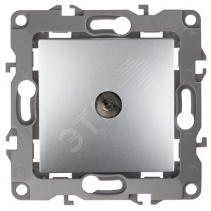 Изображение товара Розетка TV проходная, Эра12, алюминий, 12-3102-03 (шт)