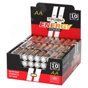 Батарейка Трофи LR6-4S promo-box ENERGY POWER Alkaline (96/384/18432)