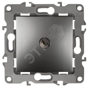 Изображение товара Розетка TV проходная, Эра12, графит, 12-3102-12 (шт)