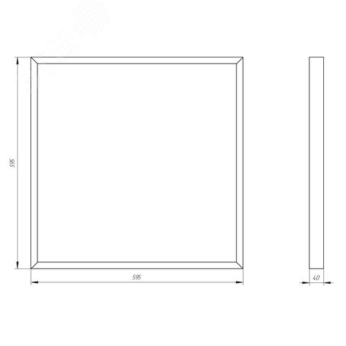 Светильник светодиодный SPO-910-3-65K-032 595x595x40 32Вт 3360Лм 6500К матовый С ПРОВОДОМ (2/48) - фото 8