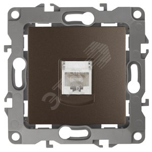 Изображение товара Розетка информационная RJ45, Эра12, бронза, 12-3107-13 (шт)