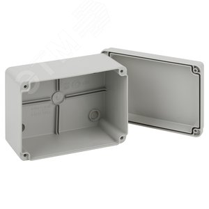 Изображение товара Коробка распаячнаяKORvp приборная подъездная открытой установки 150х110х85мм на винтах с гладкими стенками IP55 (шт)