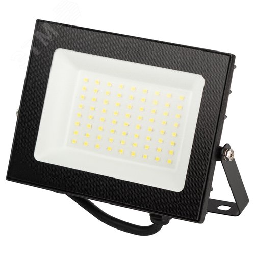 Прожектор светодиодный ДО-50 Вт 6500К 5000 Лм IP65 черный 50w холодный 190-265В LPR-062-0-65K-050 - фото 1