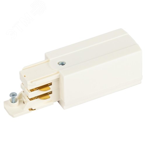 Коннектор для трехфазного шинопровода STR-30-W-CN-PL типа PL кабельный ввод левый белый - фото 4