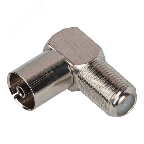 Переходник Simple RS-A03 гнездо F-гнездо TV угловой - фото 1