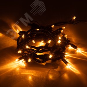 Изображение товара Гирлянда 30 LED Нить 3 м, желтый свет, черный каучук, 220 В, IP65 ERAPS-NZ1 (шт)