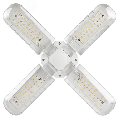 Фитолампа для растений светодиодная GREEN LINE ФИТО-40W-PFR-E27-GR 4-х лепестковая полного спектра 40 Вт Е27 - фото 4