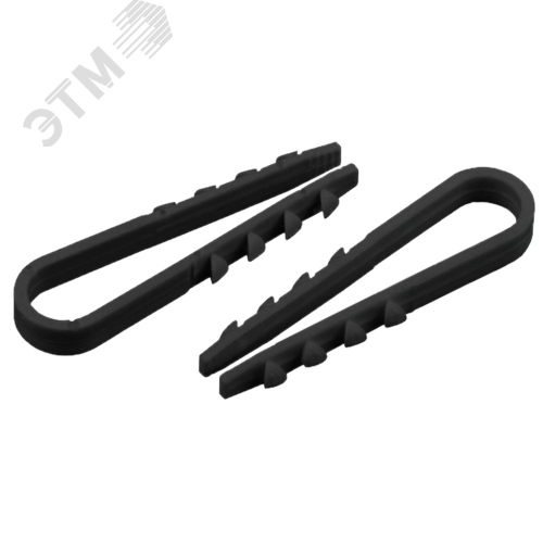 Дюбель-хомут для круглого кабеля 5-10 мм чёрный (10 штук) NO-224-559 - фото 2