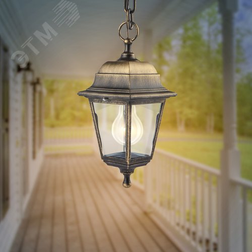 Светильник подвесной НСУ 04-60-001 четырехгранный под бронзу IP44 Е27 max60Вт - фото 8