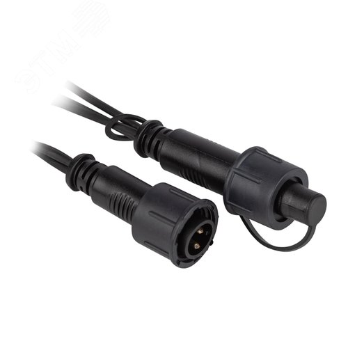 Гирлянда 100LED Бахрома 2 мx0,7 м, желтый свет, черный каучук, 220 В, IP65 ERAPS-BZ1 - фото 5