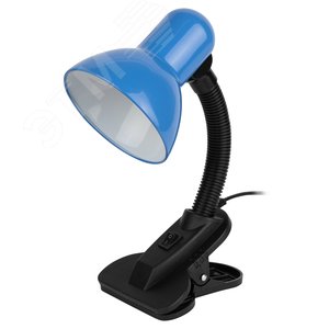 Светильник настольный на прищепке синий N-102-E27-40W-BU - фото 3