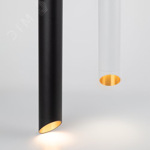 Светильник подвесной (подвес) PL 17 BK MR16/GU10, черный, потолочный, цилиндр - фото 5