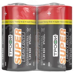 Изображение товара Батарейка Трофи R20-2S SUPER HEAVY DUTY Zinc (12/288/5184) (шт)