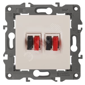 Изображение товара Розетка аудио двойная, Эра Elegance, сл.кость, 14-3112-02 (шт)
