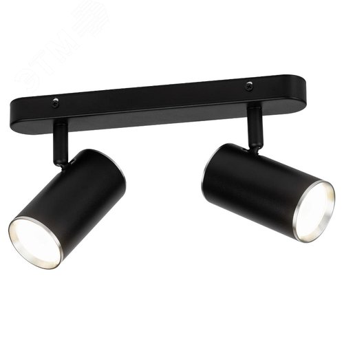 Светильник настенно-потолочный спот OL35-2 BK MR16 GU10 IP20 черный хром - фото 2
