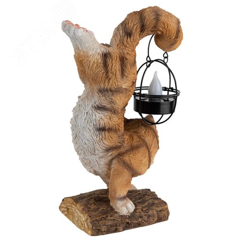 Светильник уличный ERASF22-01 на солнечных батареях садовый Кот Акробат 37 см - фото 5