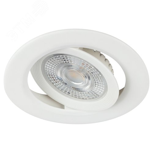 Светильник светодиодный встраиваемый ДВО-5Вт поворотный круглый 4000К белый KL LED 25A-5 4K WH - фото 1
