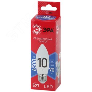 Лампа светодиодная LED 10 Вт 800Лм 6500К свеча холодный E27 220-240В LED B35-10W-865-E27 Red Line - фото 2