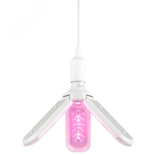 Изображение товара Фитолампа для растений светодиодная GREEN LINE ФИТО-30W-PL-E27-GR 3-х лепестковая красно-синего спектра 30 Вт Е27 (шт)