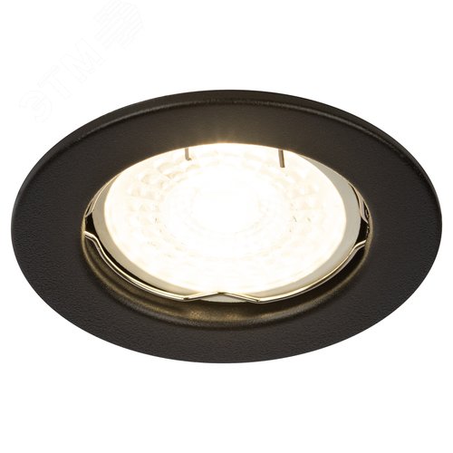 Светильник встраиваемый штампованный ST1 SBK MR16 GU5.3 черный матовый - фото 6