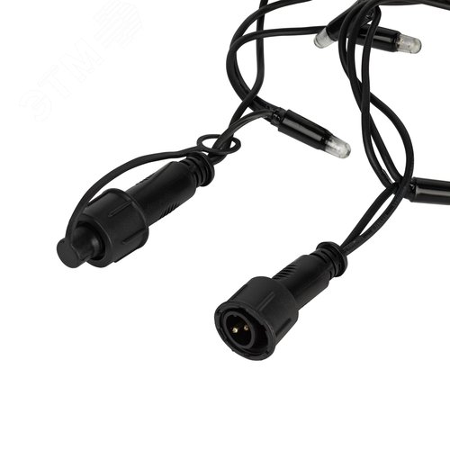 Гирлянда нить светодиодная новогодняя черный ПВХ 10 м мультиколор 100 LED, IP65 ERAPS-PM10 - фото 4