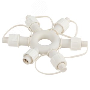 Разветвитель ERAPS-OR2 круговой для гирлянд 6 гнезд IP44 ПВХ 24 В - фото 1