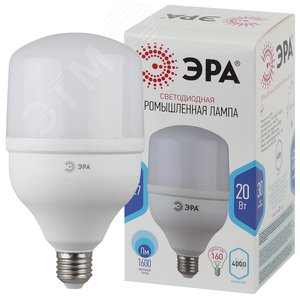 Лампа светодиодная LED POWER T80-20W-6500-E27 (диод колок 20Вт хол E27) (40/800х80)