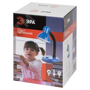 Светильник настольный синий N-120-E27-40W-BU - фото 3