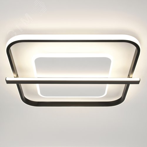 Светильник светодиодный потолочный ДПБ-107Вт 3000К/6000К Модерн Franco CLL-1 107W RC BK с ДУ - фото 2