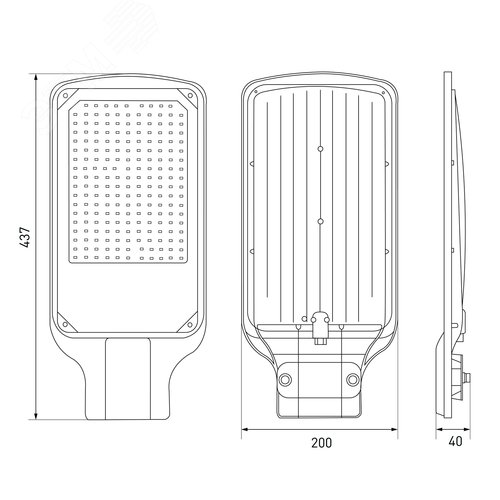 Светильник уличный светодиодный ДКУ 120Вт 5000К 12000Лм IP65 КСС Д DOB SMD 48мм SPP-504-0-50K-120 120Вт - фото 8