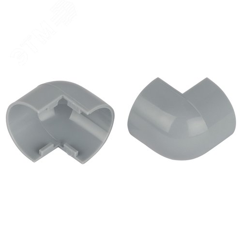 Изображение товара Угол внешний для полукруглого кабель-канала 20х12мм серый OC-KK-20-12-F 2шт/комплект (упак)