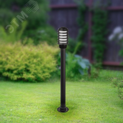 Светильник садово-парковый НТУ 01-60-016 Поллар напольный черный IP54 Е27 max60Вт h1050мм - фото 9