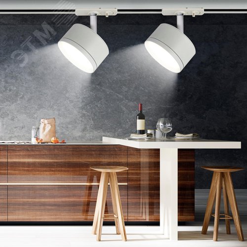 Светильник трековый TR48 - GX53 WH однофазный под лампу GX53 матовое белый под лампу GX53, лампа в комплект не входит - фото 6