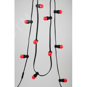 Лампа светодиодная декоративная LED 1 Вт 10Лм 3000К шар красный, белт-лайт E27 220-240В ERARL45-E27 - фото 5