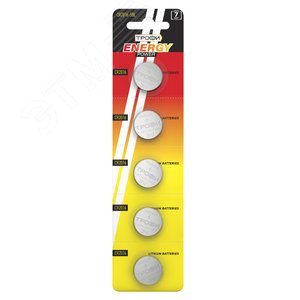 Изображение товара Батарейка Трофи CR2016-5BL ENERGY POWER Lithium (100/1000/78000) (шт)