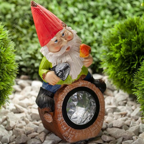 Светильник садовый на солнечной батарее, полистоун, цветной, 24,3 см SL-RSN24-GN-4M - фото 6