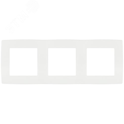 Изображение товара Рамка для розеток и выключателей 3 поста белый матовый пластик ЭРА 12 12-5003-01М (шт)