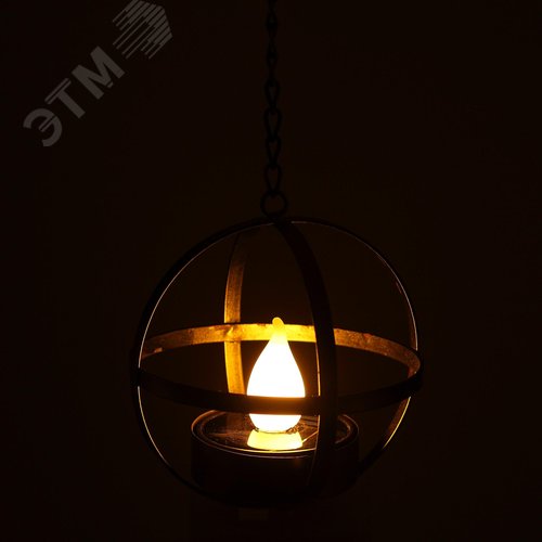 Светильник садовый Лофт подвесной на цепи на солнечной батарее, металл, 28 см ERASFM-02 - фото 2