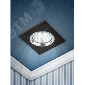 Светильник литой алюминиевый MR16,12V/220V, 50W серебро/черный KL57 SL/BK - фото 3