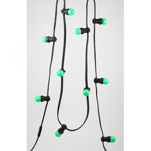 Лампа светодиодная декоративная LED 1 Вт 10Лм 3000К шар зеленый, белт-лайт E27 220-240В ERAGL45-E27 - фото 6