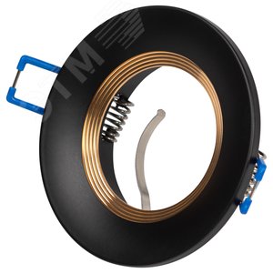 Изображение товара Светильник встраиваемый алюминиевый KL107 BK/GD MR16 GU5.3 черный золото (шт)