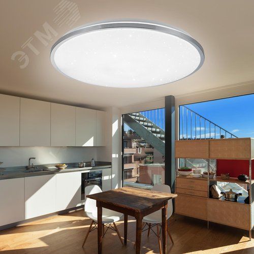 Светильник потолочный светодиодный Классик с ДУ SPB-6-70-RC Chrome 70Вт 3000-6500К 4800Лм - фото 4