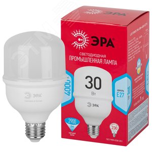Лампа светодиодная LED 30 Вт 2900Лм 4000К T80 нейтральный E27 150-275В LED POWER T80-30W-4000-E27 Red Line - фото 1