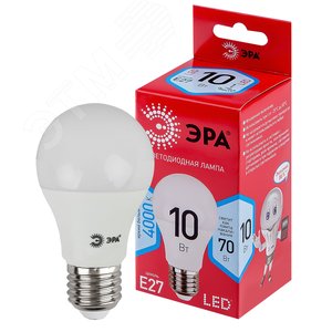 Лампа светодиодная 10 Вт груша нейтральный RED LINE LED A60-10W-840-E27 R Е27 / E27
