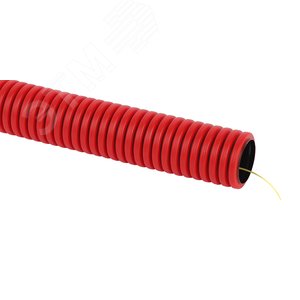 Труба гофрированная двустенная ПНД (красная) d 50мм с зонд. 50м (4)
