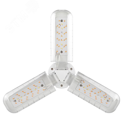 Фитолампа для растений светодиодная GREEN LINE ФИТО-30W-PL-E27-GR 3-х лепестковая красно-синего спектра 30 Вт Е27 - фото 5