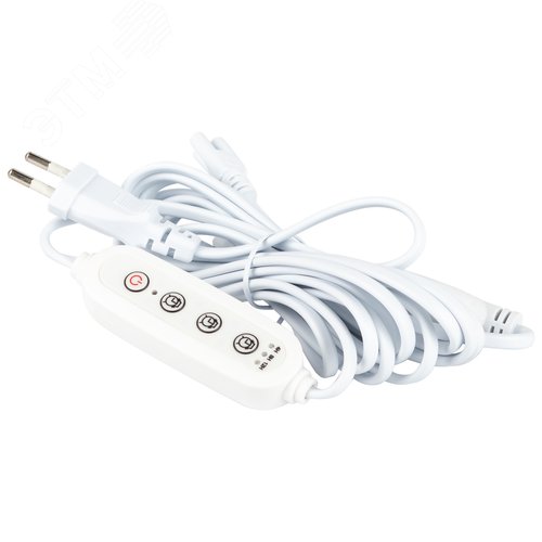 Разветвитель сетевой для линейных светильников ДБО на 3 точки с таймером 4, 8, 12H 3х IEC C7 3pin 2m+ timer - фото 2