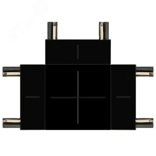 Коннектор Т-образный для тонкого магнитного шинопровода черный TRM-S5-CT BK - фото 1